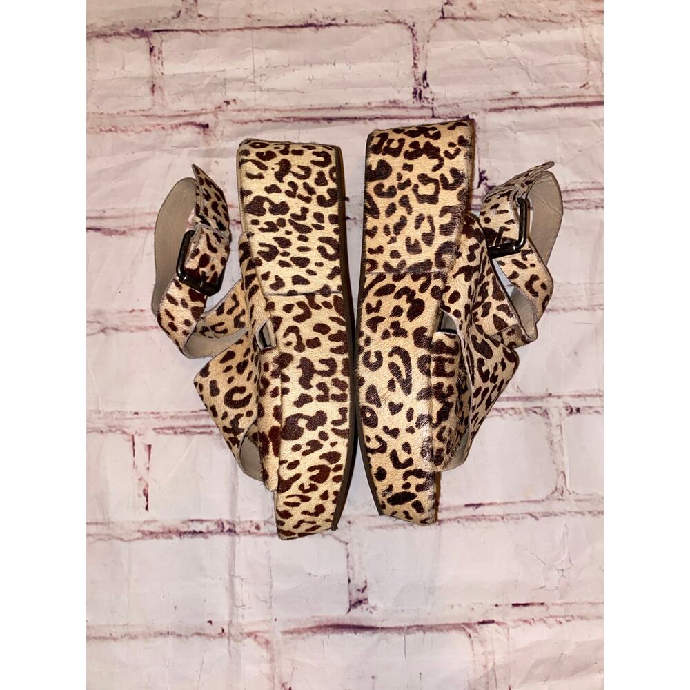 Matisse x Amuse Society Runaway Leopard Calf Hair Platform Sandals – Size 7M - Picture 4 of 9